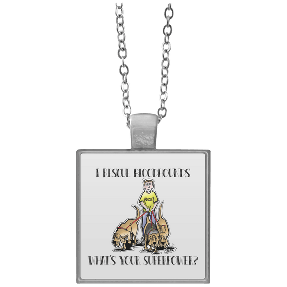Superpower Howards Hounds Square Necklace - The Bloodhound Shop