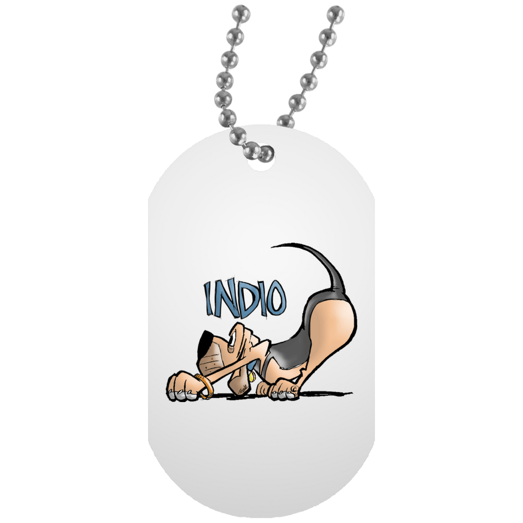 Robyn Indio Custom White Dog Tag The Bloodhound Shop