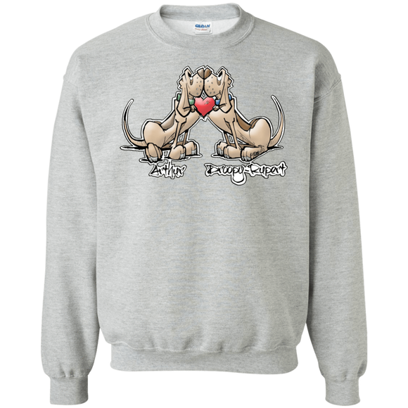 Tim's Droopy Rupert & Authur Gildan Crewneck Pullover Sweatshirt  8 oz. - The Bloodhound Shop
