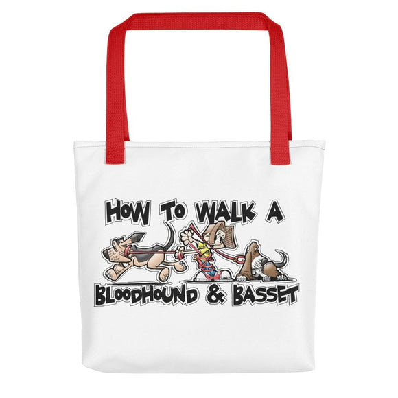 How to Walk a Basset and a Bloodhound Tote bag - The Bloodhound Shop