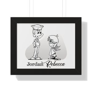 Rebecca & Jordan Group Design Framed Horizontal Poster | The Bloodhound Shop