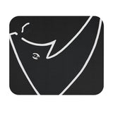 Abstract Minimalist Black Rhino Mouse Pad - Modern Desk Accessory for Creative Workspaces