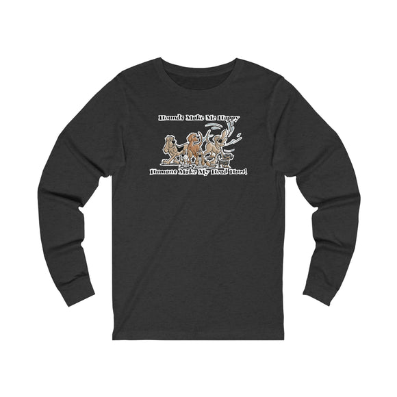 2021 Hounds Make Me Happy FBC Unisex Jersey Long Sleeve Tee | The Bloodhound Shop