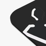 Abstract Minimalist Black Rhino Mouse Pad - Modern Desk Accessory for Creative Workspaces