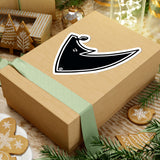 Black Rhino V-Logo Kiss-Cut Sticker — Minimal Black Rhino Decal for Laptop & Gear