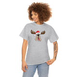 Christmas Moose Hound Unisex Heavy Cotton Tee