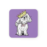 If The Crown Fits Maltese FBC Corkwood Coaster Set