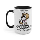 Beagle Soulmates Two-Tone Coffee Mugs, 15oz