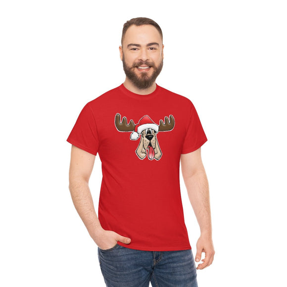 Christmas Moose Hound Unisex Heavy Cotton Tee