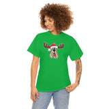 Christmas Moose Hound Unisex Heavy Cotton Tee