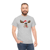 Christmas Moose Hound Unisex Heavy Cotton Tee
