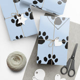Heart and Paw Design Gift Wrap Paper, 1pc | The Bloodhound Shop