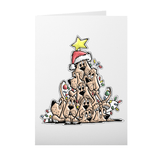 Christmas Tree Hounds Folded Cards - The Bloodhound Shop