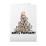 Merry Christmas Tree Hounds Folded Cards - The Bloodhound Shop