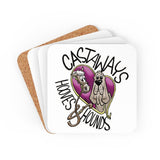 Castaways Hooves & Hounds Corkwood Coaster Set