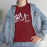 Paw Love Unisex Heavy Cotton Tee | The Bloodhound Shop