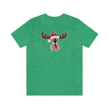 Christmas Moose Hound Bella Canvas Unisex Jersey Short Sleeve Tee