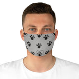 Paw Print FBC Grey Fabric Face Mask