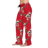 Christmas Moose Hound Women's Pajama Pants (AOP)
