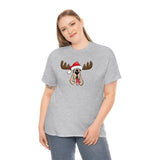 Christmas Moose Hound Unisex Heavy Cotton Tee | The Bloodhound Shop