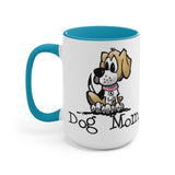 Beagle Dog Mom Two-Tone Coffee Mugs, 15oz | The Bloodhound Shop