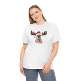 Christmas Moose Hound Unisex Heavy Cotton Tee