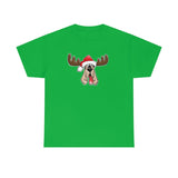 Christmas Moose Hound Unisex Heavy Cotton Tee