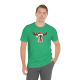 Christmas Moose Hound Bella Canvas Unisex Jersey Short Sleeve Tee