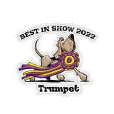 Trumpet Best In Show Kiss-Cut Stickers | The Bloodhound Shop