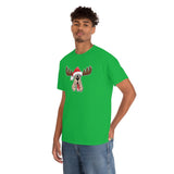 Christmas Moose Hound Unisex Heavy Cotton Tee