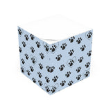 Heart Paw Print FBC Note Cube Blue