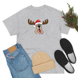 Christmas Moose Hound Unisex Heavy Cotton Tee | The Bloodhound Shop