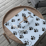 Heart and Paw Design Gift Wrap Paper, 1pc | The Bloodhound Shop