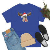Christmas Moose Hound Unisex Heavy Cotton Tee | The Bloodhound Shop