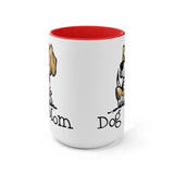 Beagle Dog Mom Two-Tone Coffee Mugs, 15oz | The Bloodhound Shop