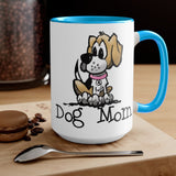 Beagle Dog Mom Two-Tone Coffee Mugs, 15oz | The Bloodhound Shop
