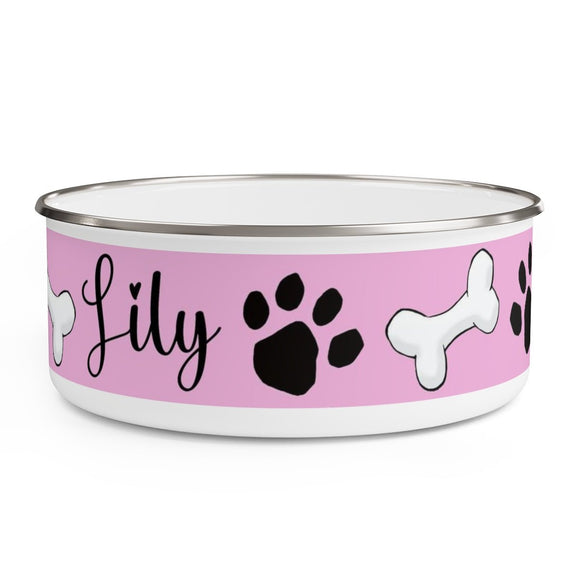 Lily official Custom Enamel Dog Bowl | The Bloodhound Shop