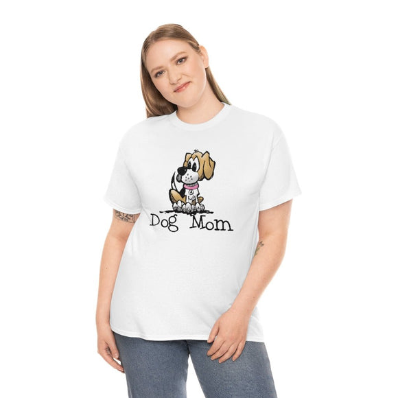 Beagle Dog Mom Unisex Heavy Cotton Tee