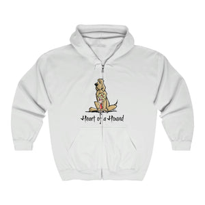 Heart of a Hound Full Color Unisex Heavy Blend™ Full Zip Hooded Sweatshirt | The Bloodhound Shop