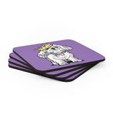 If The Crown Fits Maltese FBC Corkwood Coaster Set