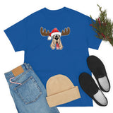 Christmas Moose Hound Unisex Heavy Cotton Tee