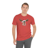 Christmas Moose Hound Bella Canvas Unisex Jersey Short Sleeve Tee