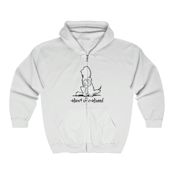 Heart of a Hound Unisex Heavy Blend™ Full Zip Hooded Sweatshirt | The Bloodhound Shop