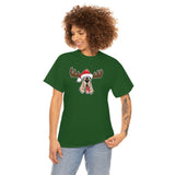 Christmas Moose Hound Unisex Heavy Cotton Tee | The Bloodhound Shop