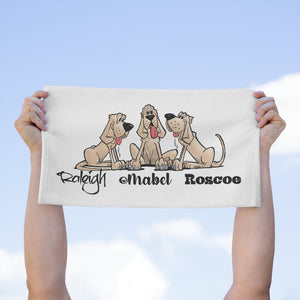Three Red Hounds Rally Towel, 11x18 | The Bloodhound Shop