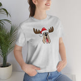 Christmas Moose Hound Bella Canvas Unisex Jersey Short Sleeve Tee