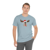 Christmas Moose Hound Bella Canvas Unisex Jersey Short Sleeve Tee