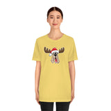 Christmas Moose Hound Bella Canvas Unisex Jersey Short Sleeve Tee