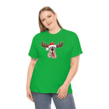Christmas Moose Hound Unisex Heavy Cotton Tee