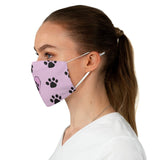 Paw Print FBC Pink Fabric Face Mask